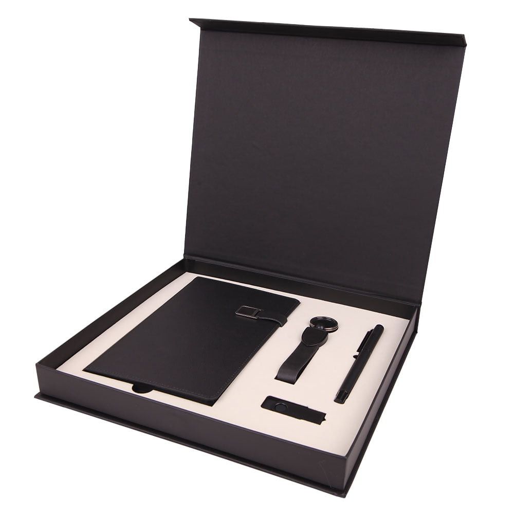 EŞKİL1 Kişiye Özel Deri Kutulu Defter & Metal Roller Kalem & Anahtarlık & USB Bellek Hediye Seti - Görsel 1